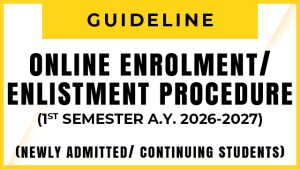 ONLINE ENROLMENT/ ENLISTMENT PROCEDURE (A.Y. 2026-2027)