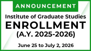 IGS Enrollment (2nd Semester A.Y. 2025-2026)