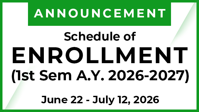 𝐒𝐂𝐇𝐄𝐃𝐔𝐋𝐄 𝐎𝐅 𝐄𝐍𝐑𝐎𝐋𝐌𝐄𝐍𝐓 (𝐅𝐢𝐫𝐬𝐭 𝐒𝐞𝐦𝐞𝐬𝐭𝐞𝐫, 𝐀.𝐘. 𝟐𝟎𝟐6-𝟐𝟎𝟐7)