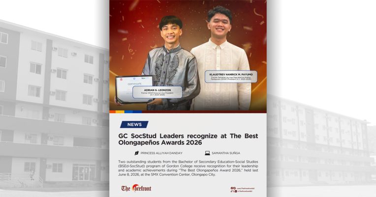GC SocStud Leaders recognize at The Best Olongapeños Awards 2026