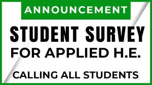 Student Survey for Applied H.E.