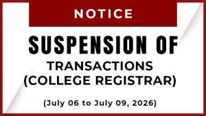 Suspension of Transactions