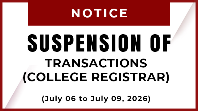 Suspension of Transactions