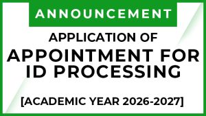 APPLICATION OF APPOINTMENT FOR ID PROCESSING