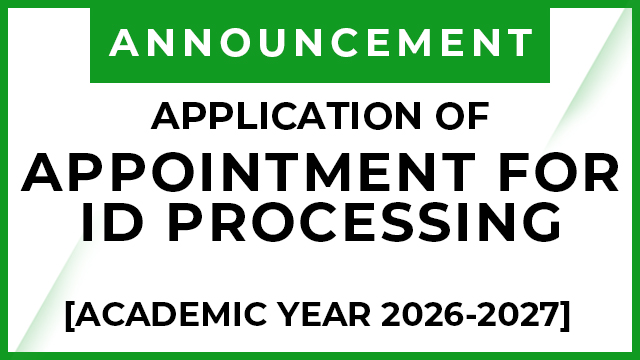 APPLICATION OF APPOINTMENT FOR ID PROCESSING