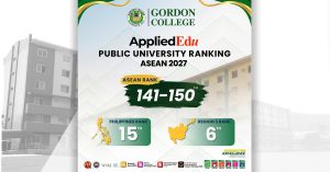 GORDON COLLEGE EARNS RECOGNITION IN THE APPLIED EDU PUBLIC UNIVERSITY RANKING ASEAN 2027